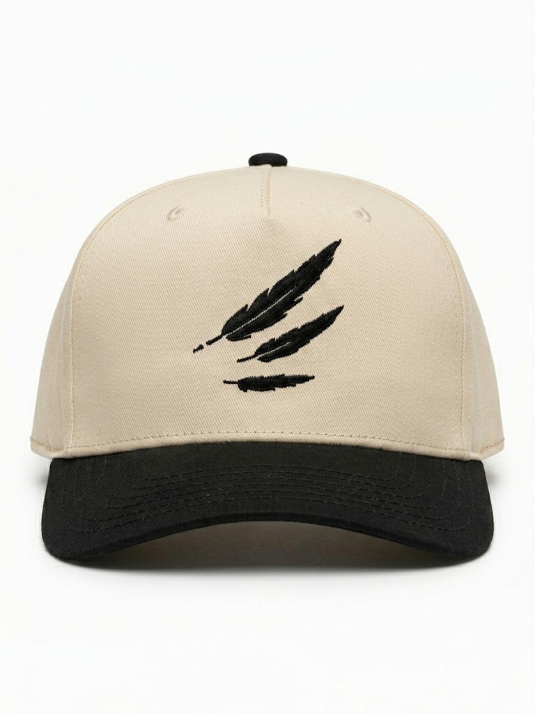Wingman Snapback Logo Hat (Black / Cream)