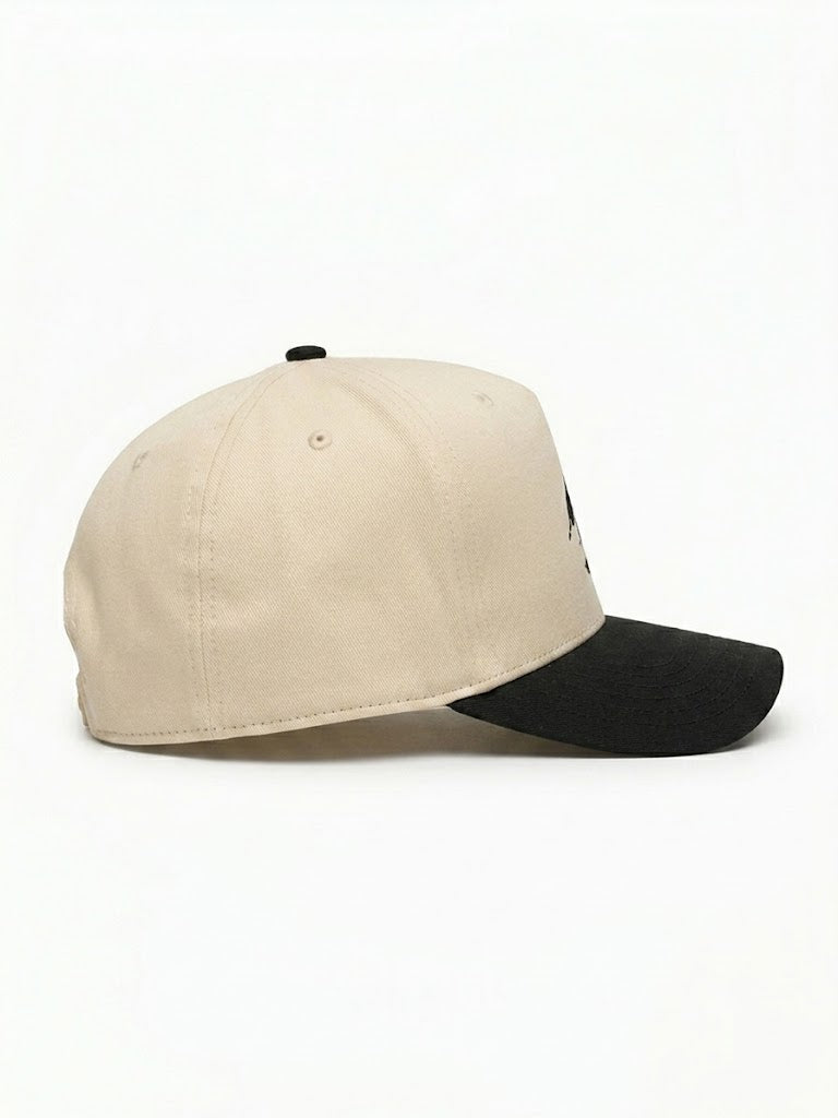 Wingman Snapback Logo Hat (Black / Cream)