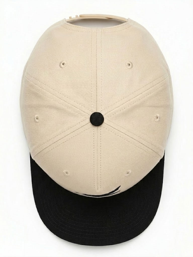 Wingman Snapback Logo Hat (Black / Cream)