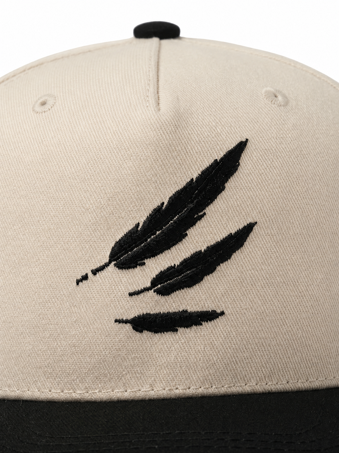 Wingman Snapback Logo Hat (Black / Cream)